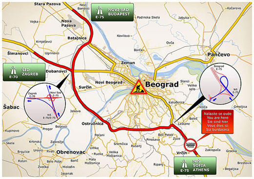 obilaznica oko beograda mapa Kako obilaznioko Beograda? obilaznica oko beograda mapa