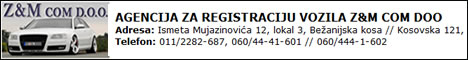 Z&M - Registracija vozila Surcin